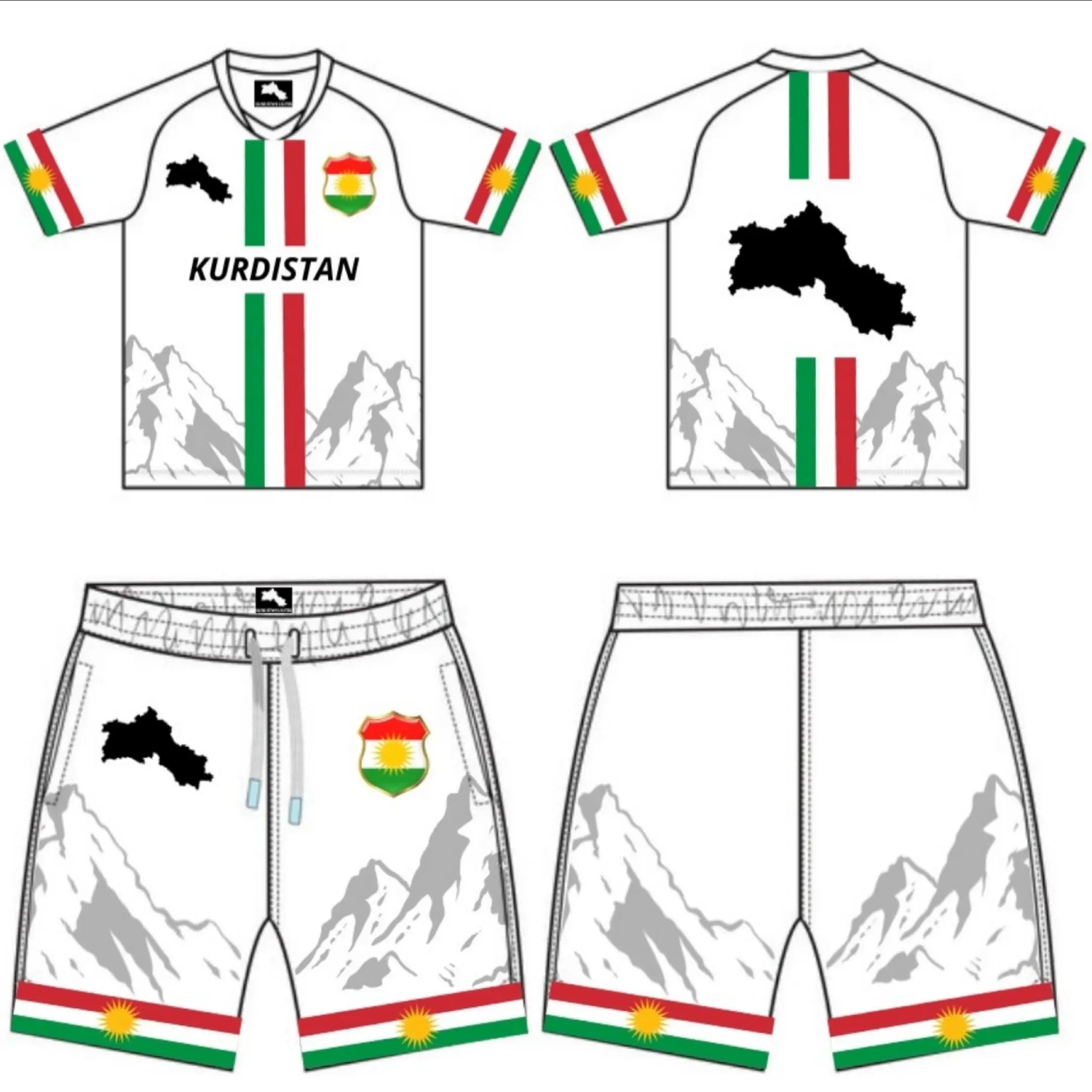 KURDISTAN UNITED JERSEY & TRACK PANTS - WHITE VERSION